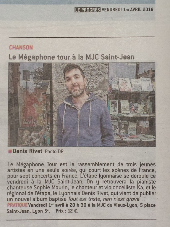 Le Progrès - 1 avril 2016